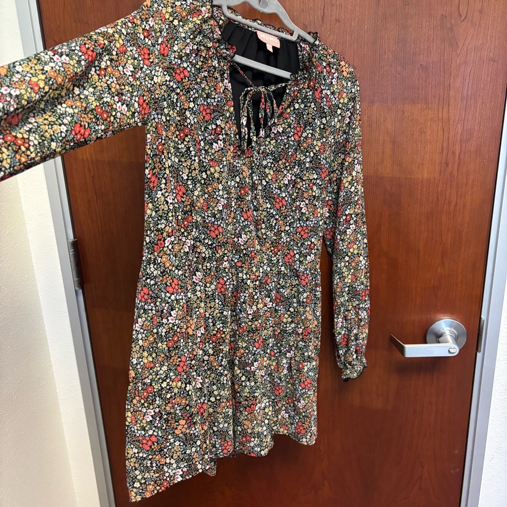 Show Me Your MuMu Ditsy Floral Birdie Boho Flowy Bridal Shower Mini Dress XS - Picture 6 of 13